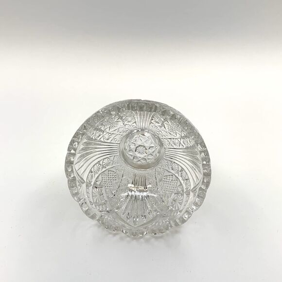 Bryce Higbee 2.25" Footed Bowl Dish Madora Arrowhead Oval Clear EAPG - Picture 10 of 11